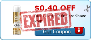 $0.40 off ONE Gillette Satin Care Shave Prep