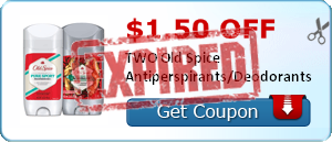 $1.50 off TWO Old Spice Antiperspirants/Deodorants