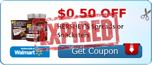 $0.50 off HERSHEY'S Spreads or Snacksters