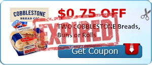 $0.75 off TWO COBBLESTONE Breads, Buns or Rolls