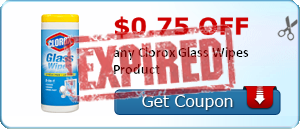 $0.75 off any Clorox Glass Wipes Product