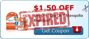 $1.50 off any OFF! Clip-On™ Mosquito Repellent