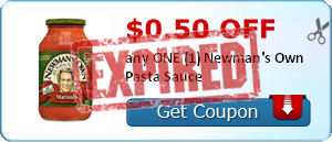 $0.50 off any ONE (1) Newman's Own Pasta Sauce