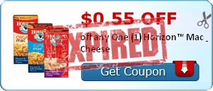 $0.55 off off any One (1) Horizon™ Mac & Cheese