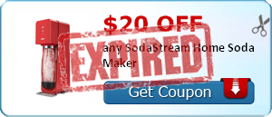 $20.00 off any SodaStream Home Soda Maker