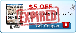 $5.00 off The Counselor on Blu-ray™ or Dvd