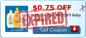 $0.75 off any one (1) JOHNSON'S Baby product