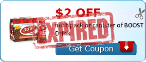 $2.00 off multipack or canister of BOOST Drink