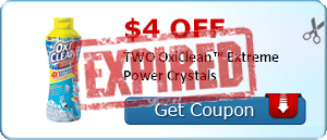$4.00 off TWO OxiClean™ Extreme Power Crystals