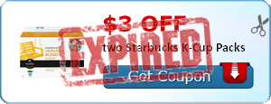 $3.00 off two Starbucks K-Cup Packs