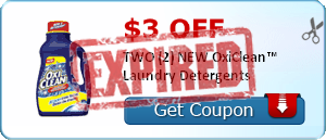 $3.00 off TWO (2) NEW OxiClean™ Laundry Detergents