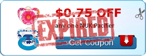 $0.75 off any one NUK Pacifier