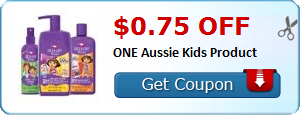 $0.75 off ONE Aussie Kids Product
