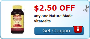 $2.50 off any one Nature Made VitaMelts