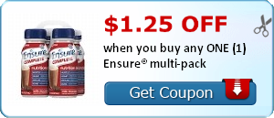 $1.25 off when you buy any ONE (1) Ensure® multi-pack