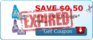 SAVE $0.50 on any ONE (1) Snuggle® Product