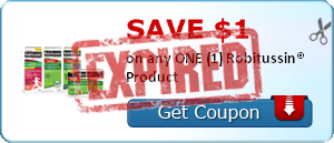SAVE $1.00 on any ONE (1) Robitussin® Product