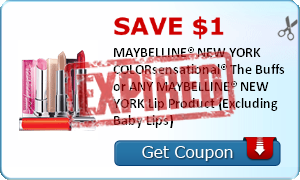 SAVE $1.00 MAYBELLINE® NEW YORK COLORsensational® The Buffs or ANY MAYBELLINE® NEW YORK Lip Product (Excluding Baby Lips)