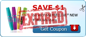 SAVE $1.00 on ANY MAYBELLINE® NEW YORK Mascara