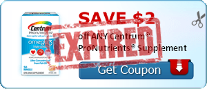 SAVE $2.00 off ANY Centrum® ProNutrients® Supplement