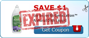 SAVE $1.00 on Seventh Generation™ Natural Dish Liquid