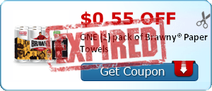 $0.55 OFF ONE (1) pack of Brawny® Paper Towels