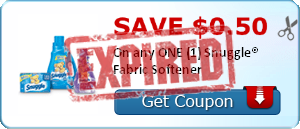 SAVE $0.50 On any ONE (1) Snuggle® Fabric Softener