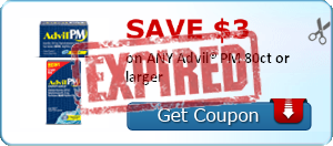 SAVE $3.00 on ANY Advil® PM 80ct or larger