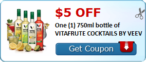$5.00 off One (1) 750ml bottle of VITAFRUTE COCKTAILS BY VEEV