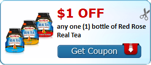 $1.00 off any one (1) bottle of Red Rose Real Tea