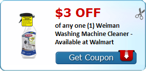 $3.00 off of any one (1) Weiman Washing Machine Cleaner -  Available at Walmart